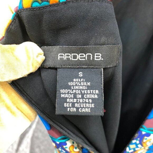 Arden B 100% Silk Cami Halter Top Womens S Multicolor Floral Tropical Beachy - Picture 8 of 11